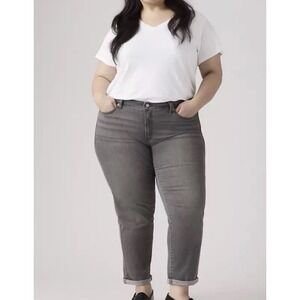 NWT Levi's Boyfriend Jeans Womens 22W Night Is Young (Gray w/black Wash) Levis